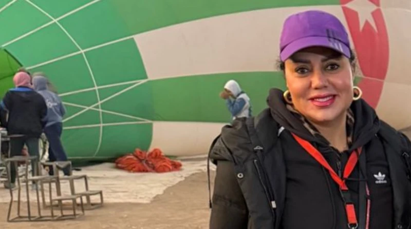 بالبالون الطائر، رانيا يوسف تحلّق فوق آثار الأقصر بصحبة أسرتها