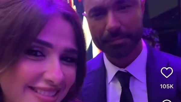 شفت ياسمين عبد العزيز رفقة كريم فهمي من كواليس وننسى اللي كان