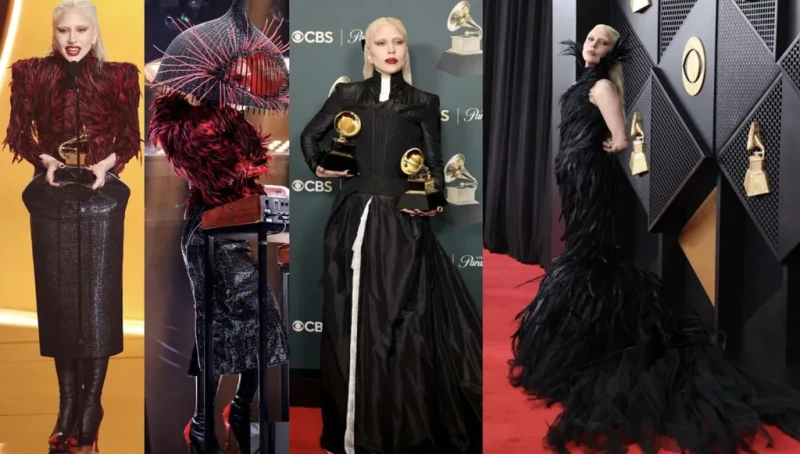 ليدي غاغا في 3 إطلالات تؤكّد سيطرتها على السّجادة الحمراء في حفل غرامي 2026