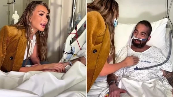 لفتة مايا دياب تزور معجبا لها بالمستشفى