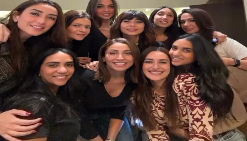 دينا الشربيني تحتفل بعيد ميلادها مع أمينة خليل (صور)