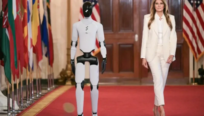 بالفيديو- ميلانيا ترامب برفقة روبوت