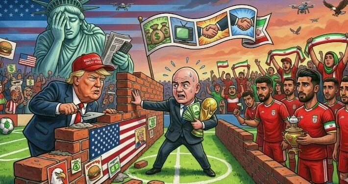 ترامب بيبني سور على خط التماس. وإنفانتينو بيحسب السبوبة بالدولار