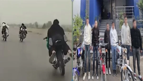 «مزاح كاد يتحول لكارثة»..ضبط 6 شباب استعرضوا بدراجات نارية على طريق سريع بالدقهلية