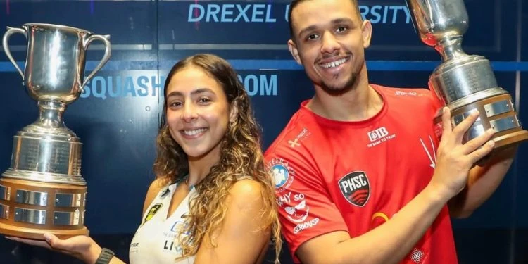 مصطفى عسل وهانيا الحمامي يواصلان المحافظة على صدارة الاسكواش عالمياً