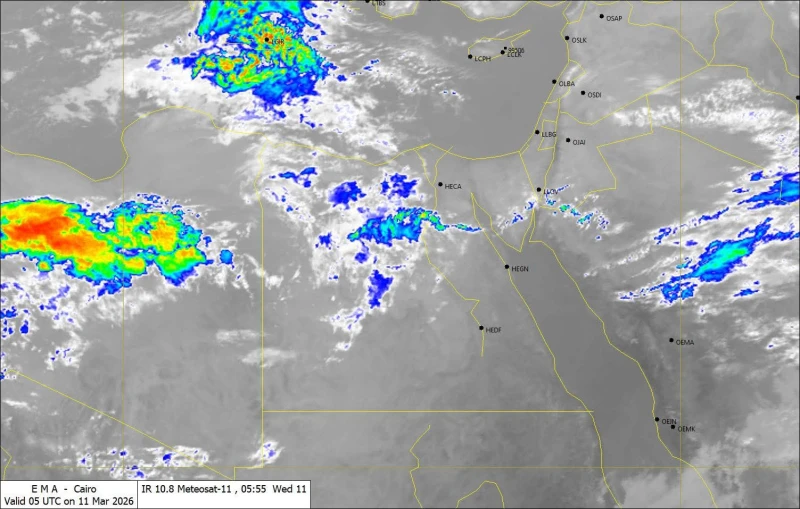 الأرصاد تحذر: أمطار ورياح مثيرة للأتربة تضرب عدة مناطق غدًا في مصر