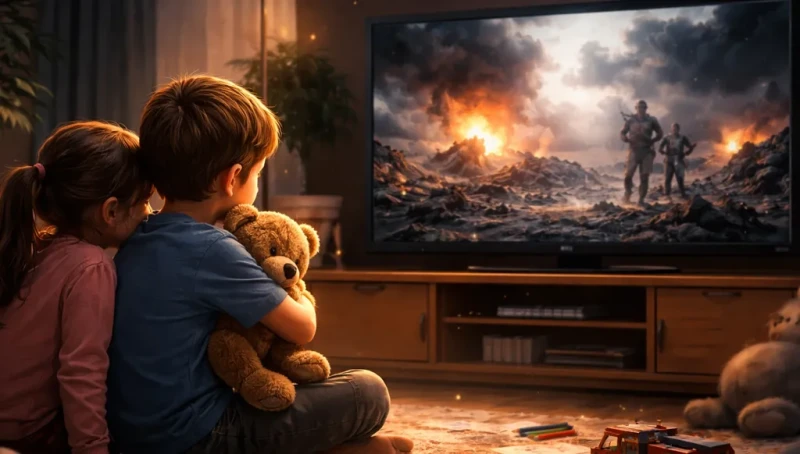 كيف نحمي أطفالنا من صدمة أخبار الحروب