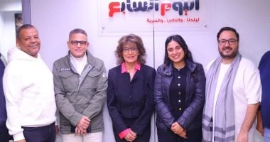 سماح أنور في جولة بـ« » قبل تكريمها بعد نجاح حكاية نرجس وعرض وطلب.. صور