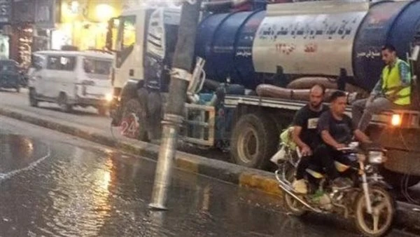 تخفيض مؤقت لضغوط المياه ببرج رشيد والجدية لمدة 3 ساعات لإصلاح كسر