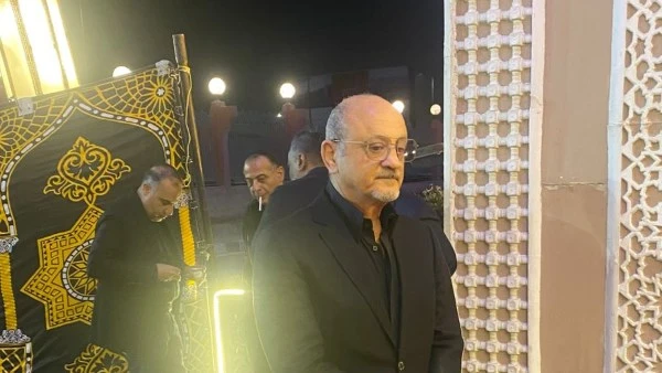 شريف عرفة ومنة عرفة في عزاء عبد الحميد التوني