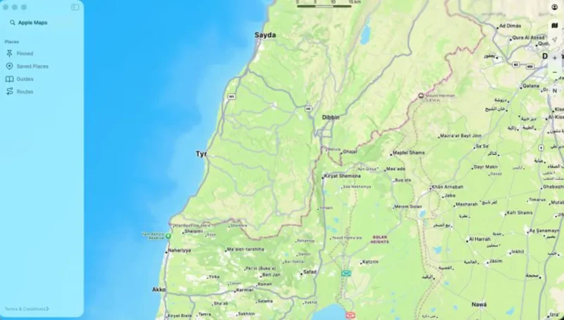 ما قصّة غياب بعض قرى الجنوب اللبناني عن خرائط "أبل"