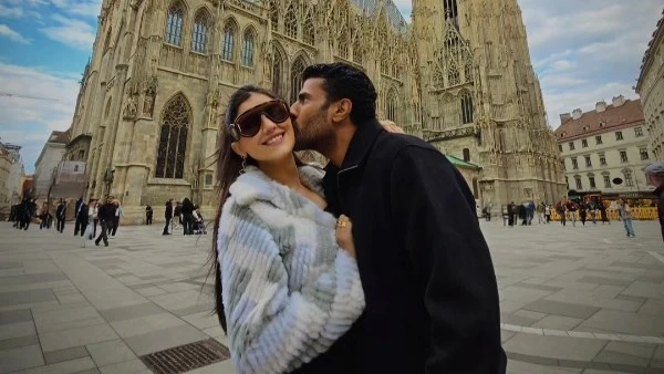 إطلالة رومانسية مي عمر برفقة محمد سامي