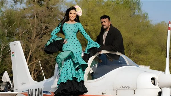 أول صورة أحمد العوضي ومي عمر من كواليس فيلم شمشون ودليلة