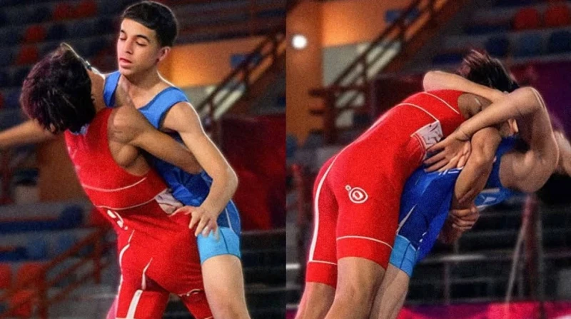 أول تعليق من عبدالله حسونة بعد إبهار العالم بذهبية أفريقيا للمصارعة (خاص)