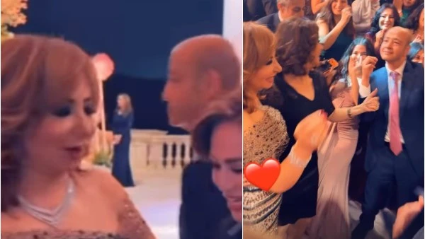 مرضيتش شاهد أول لقاء عمرو أديب ولميس الحديدي بعد الطلاق بخطوبة ابنهما