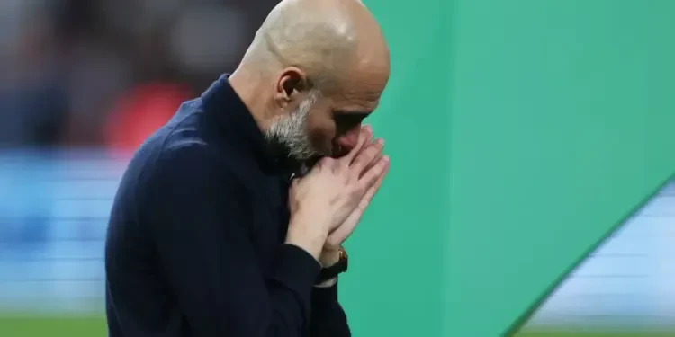 “غوارديولا” بيلاعب السيتي. رحيل الفيلسوف في شهر مايو