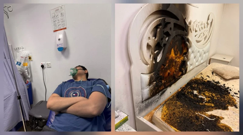 باور بانك يلتهم السرير والمرتبة. دقائق رعب كادت تنهي حياة "السدودي" (خاص)