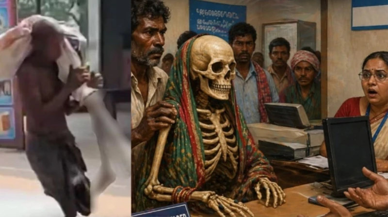 "طلبوا منه صاحب الحساب". هندي يأخذ هيكل عظمي أخته المتوفاة إلى البنك لسحب أموالها