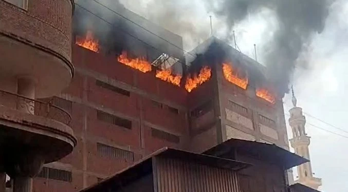 حريق بمصنع غزل ومفروشات بالمحلة: استر ياستار