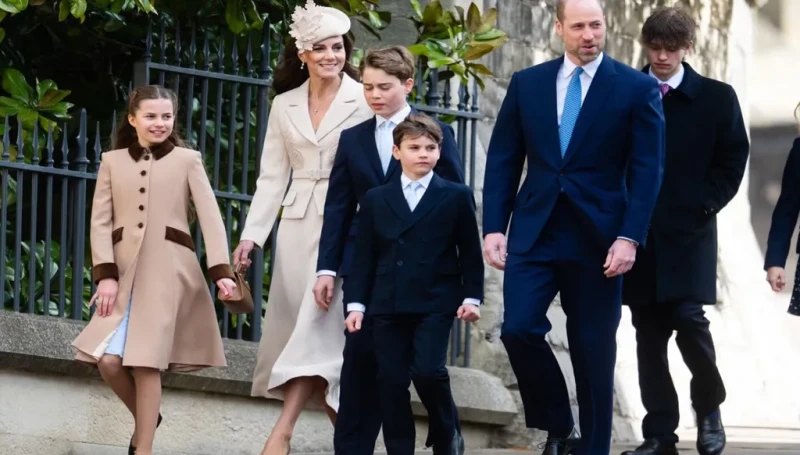 الأميرة شارلوت تخطف الأنظار في قداس عيد الفصح