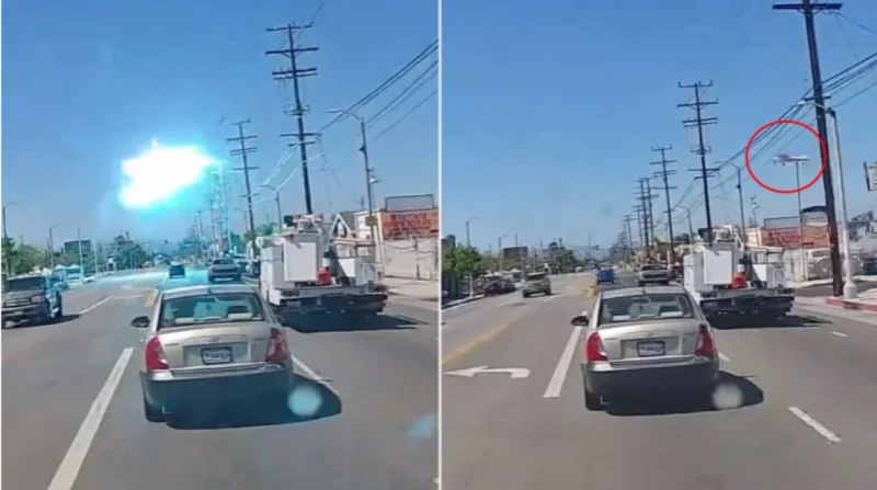 لحظة اصطدام طائرة بخط كهرباء في كاليفورنيا وهبوطها اضطراريًا (فيديو)