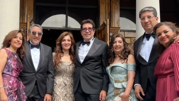 فى هانى رمزى يحتفل بزفاف ابن شقيقته|صور