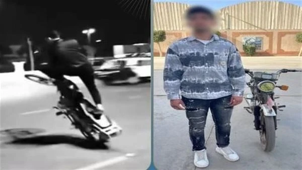 التحقيق مع قائد دراجة نارية أدي حركات استعراضية خطرة في الغربية