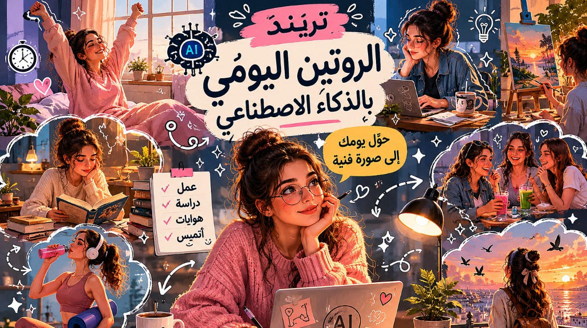 تريند الروتين اليومي بالذكاء الاصطناعي. كيف تحول تفاصيل يومك إلى لوحة فنية