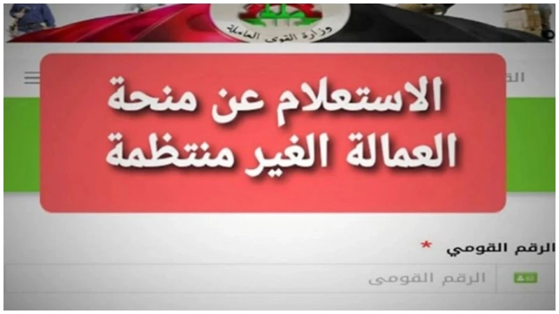 تسجيل منحة العمالة الغير منتظمة 2026