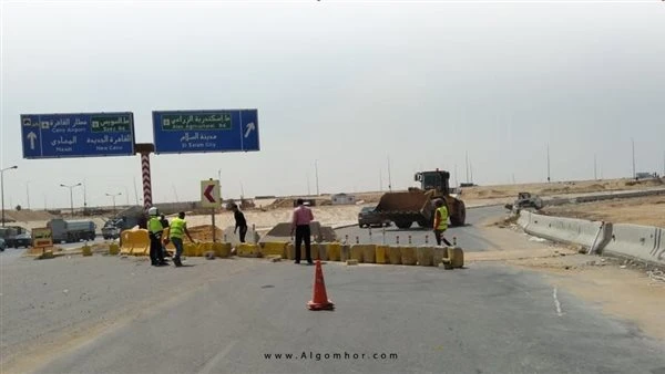 تحويلات مرورية فى التجمع الخامس لتطوير 400 متر بمحور التسعين الشمالي