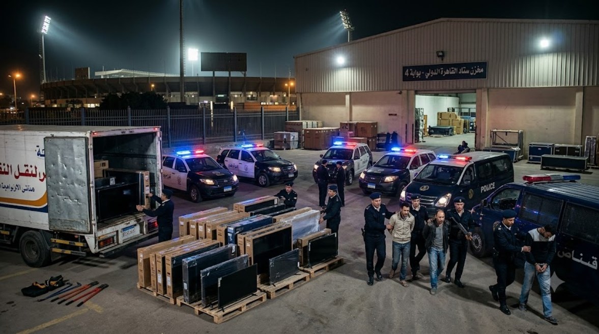 خيانة الحراس في قلب استاد القاهرة: تفاصيل سرقة 26 شاشة من مخازن وزارة الرياضة